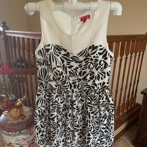 Elle Ivory/Black Sleeveless Dress